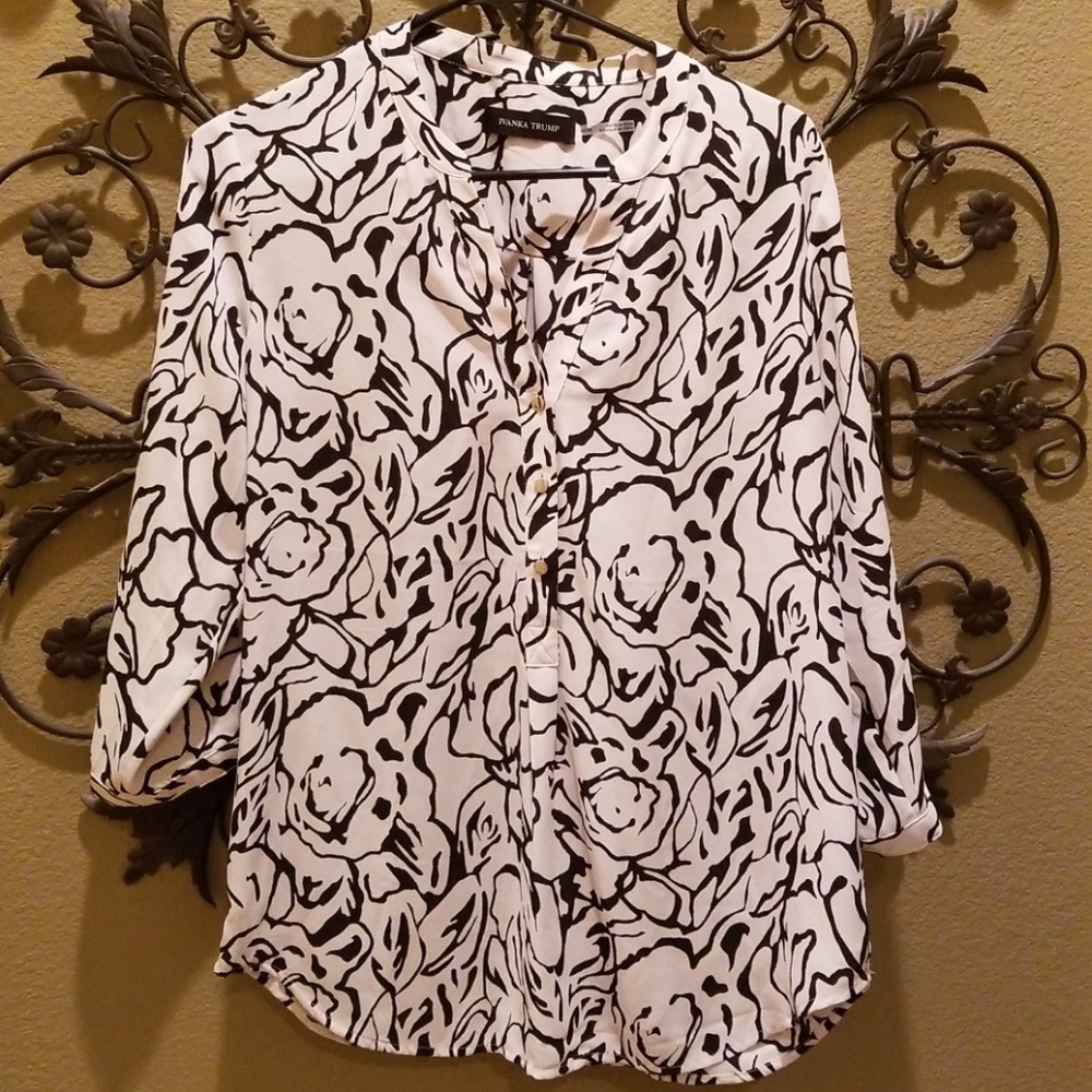 Black and white blouse